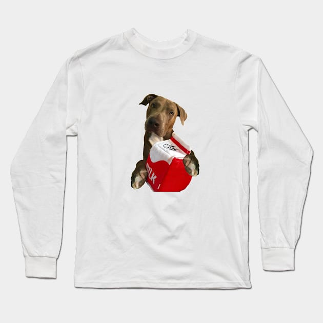 Moose & Milk Long Sleeve T-Shirt by DiJitalDezigns